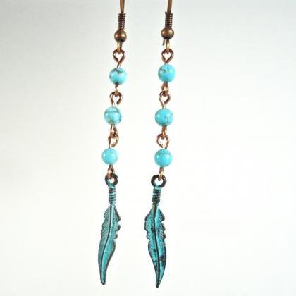 Boho Jewelry - Turquoise Jewelry - Boho Earrings -..