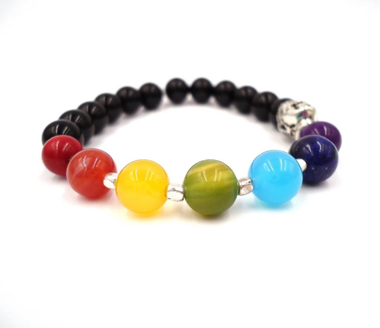 Buddha Bracelet - Chakra Bracelet - Yoga Jewelry - Mala Beads - Gemstone Jewelry - Energy Bracelet - Chakra Jewelry Yoga Bracelet 7 Chakra